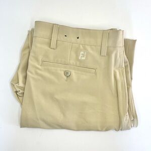 Footjoy FJ Performance Golf Pants Mens Sz 36x30 Beige Athletic Fit 5-Pocket